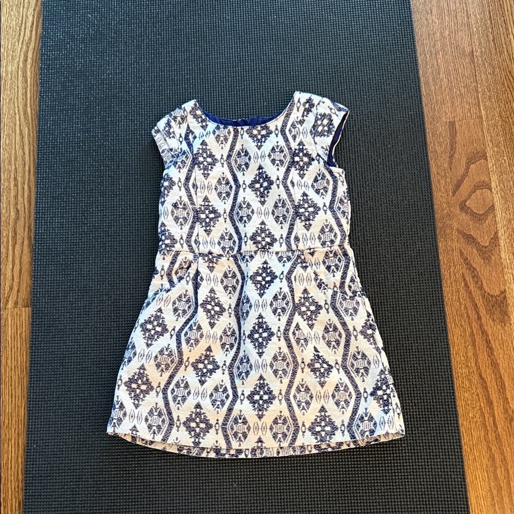 Elegant Navy and White Kids Casual Dress